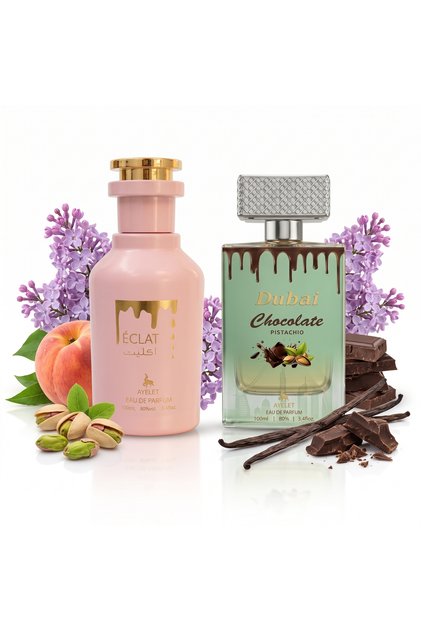 Set de 2 parfumuri orientale pentru femei 100ML - Eclat + Dubai Chocolate