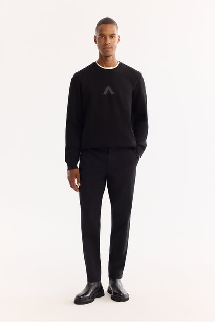 Erkek Siyah Klasik Bel Soft Touch Chino Slim Fit Pantolon A52Y3019