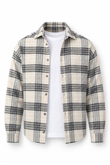 Brandon Relaxed Fit Baumwollhemd mit breitem Streifenmuster für Herren – Hellblau