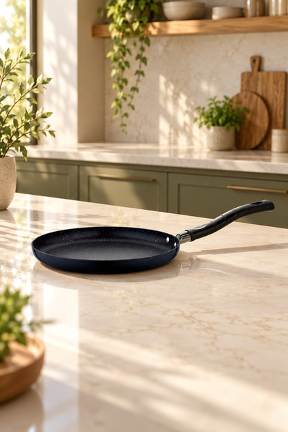 Gusto - 22 Cm Granit Gözleme ve Krep Tavası Yanmaz Yapışmaz Pankek Tavası