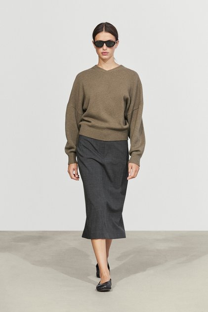 %100 Yün Oversize Triko Kazak