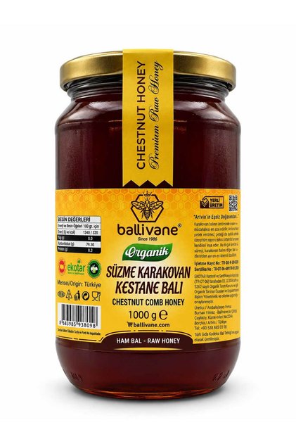 Artvin Borçka Organik Süzme Karakovan Kestane Balı 1kg