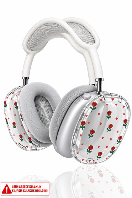 Airpods Max / AirPods Max 2 Uyumlu Şeffaf Silikon Koruma Desenli Kılıf (Kulaklık Değildir)