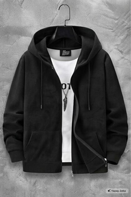 MEN'S WINTER THICK FABRIC ZIPPER JACKET