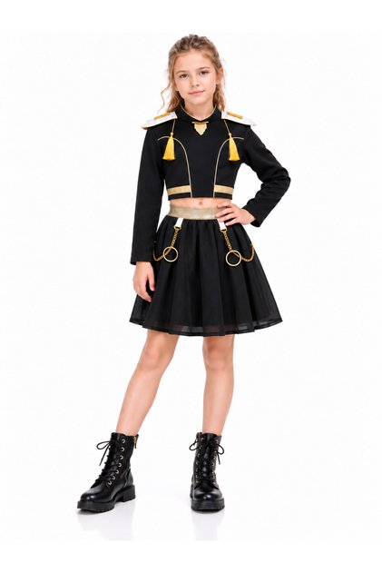 Girl Child Rumi K-Pop Idol Black Edition Stage Costume