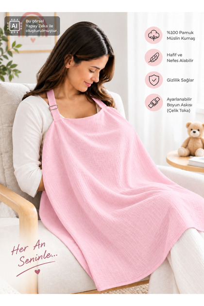Double Layered Muslin Mother-Baby Breastfeeding Bib 100% Cotton Multipurpose