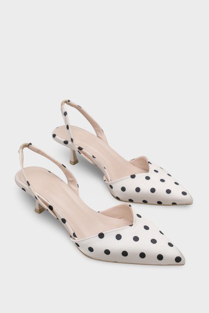 Esmerelda Pointed Toe Women's Shoes with Back Strap and Medium Heel