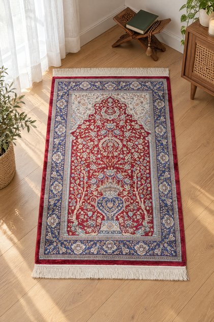 Kumkapı Series S818A Luxury Modal Silk Woven Prayer Rug