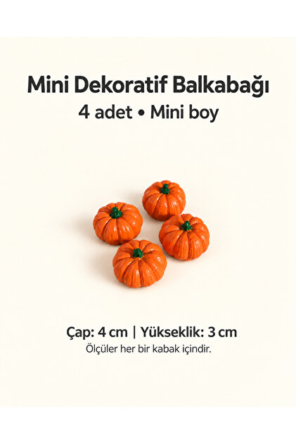 Blue Avm 4’lü Balkabağı Küçük Biblo Balkabağı Biblo