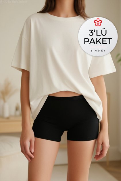 Modal Women's Boxer Black 3-Pack