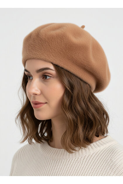 Angora Wool French Painter Hat - Soft Winter Beret