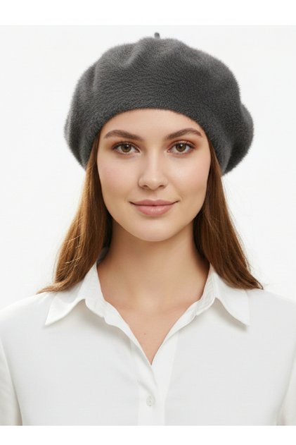 Angora Wool French Painter Hat - Soft Winter Beret