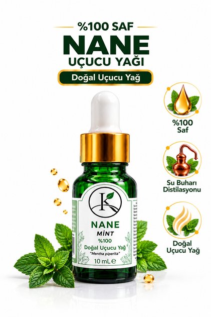 Peppermint Essential Oil 100% Pure and Natural with Glass Dropper 10 ml