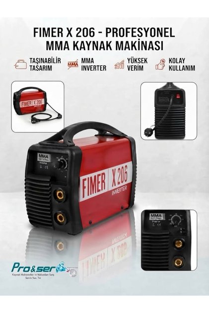 X206 Inverter Kaynak Makinası Made In Italy (solarmatik baş maskesi hediyeli-proser kaynak)
