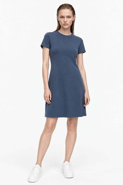 Women's Crew Neck Short Sleeve Mini Dress