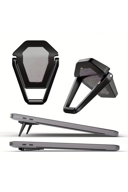 4D-Hei Portable Invisible Laptop Stand, Mini Aluminum Cooling Pad,Computer Keyboard Mount K