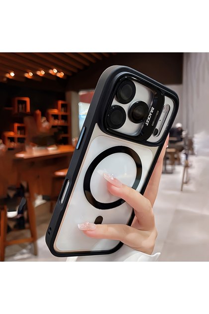 iPhone 16 Pro black Luxury for Magsafe Magnetic Attraction Bracket Case for IPhone 17 16 15 13 12 Pr