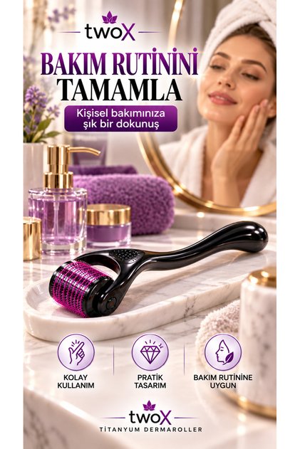 540 Needle Derma Roller with Tip 0.5 mm Needle Skin Face Body Renewal Massage Tool