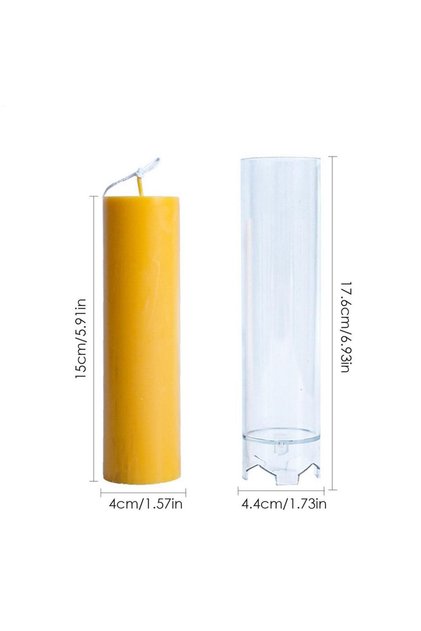 A Cylinder Candle Mold 4.4x17.6cm Candle Taper Mold Cylinder Cake Decoration Mold Round Shape Soap M