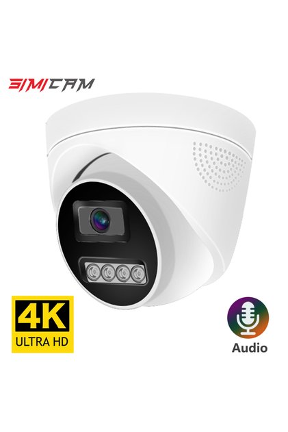 3.6mm Super 4MP POE 4K 8MP Surveillance Camera IP POE Onvif H265 Audio Dome Onvif HD Night Vision H