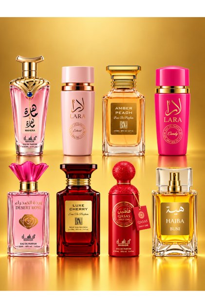 Σετ 8 Γυναικείων Αρωμάτων - Eau de Parfum , Λουλουδάτα, Φρουτώδη και Γλυκά Αρώματα, Συλλογή Premium, 8 x 100 ml