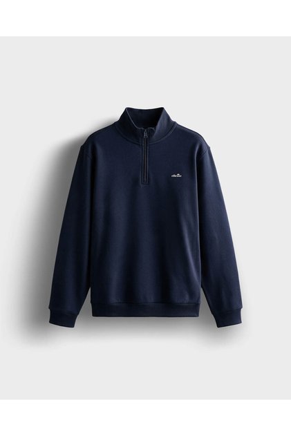 Fermuarlı Lacivert Erkek Sweatshirt 6WM1010