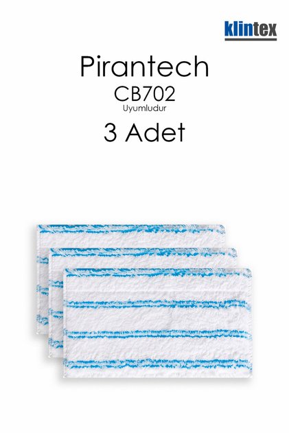 Pirantech CB702 Buharlı Temizleyici Mop Yedek Bezi 3 Adet