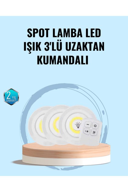 Adhesive Wireless Led Spotlights Lamps with Remote Control Suitable for Home Office Camping