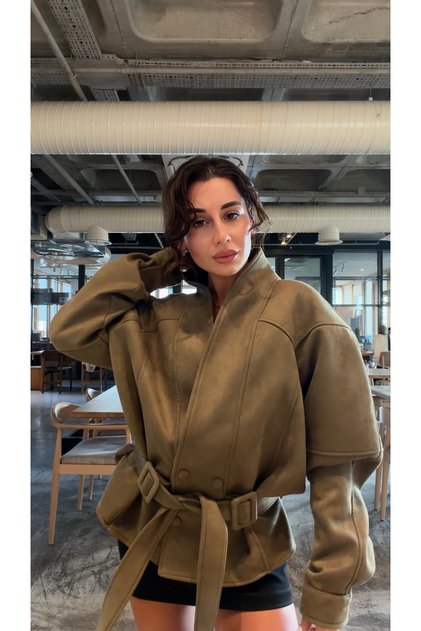 Sahara Double-Breasted Suede Jacket