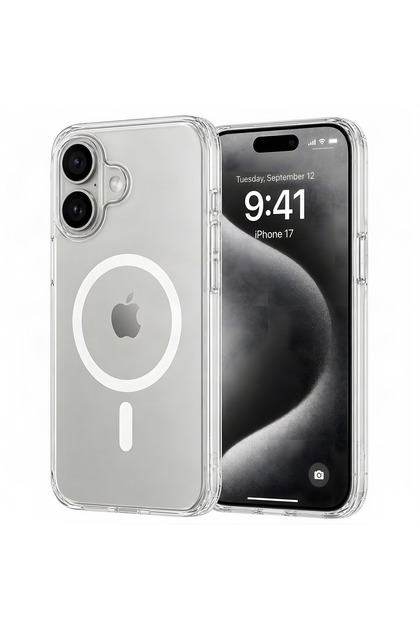 Husă spate incoloră magnetică MagSafe pentru Apple iPhone 17, transparentă
