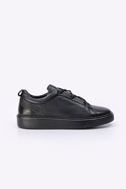 Nivaro Black 100% Genuine Leather Men's Casual Shoes
