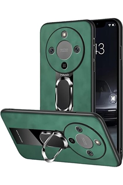 جراب متوافق مع هاتف Honor X9d 5G مع لوحة معدنية مدمجة على الظهر ومسند [يدعم المغناطيس]