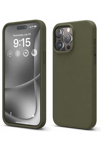 Protective Case for iPhone 15 Pro, Smooth Soft Touch Silicone Exterior with Soft Inner Lining, Slim
