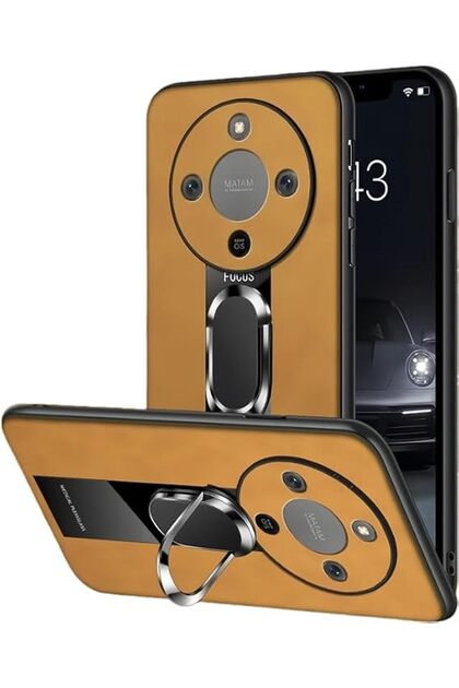 جراب متوافق مع هاتف Honor X9d 5G مع لوحة معدنية مدمجة على الظهر ومسند [يدعم المغناطيس]