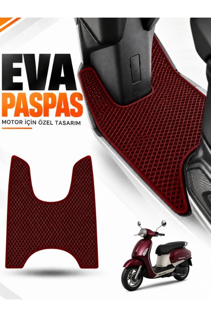 Rks Freccia 150 Compatible Eva Motorcycle Mat Scooter Foot Mat Motor-Specific Claret Red