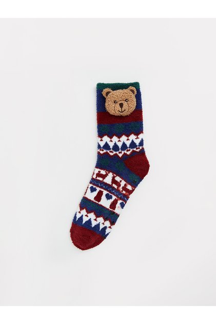 Alita City Farkıyla Lcw Home Navy Blue 3D Women's Socks