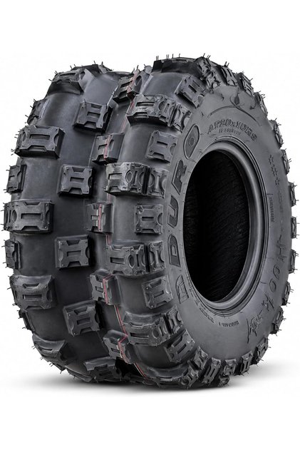 AT20x10-9 ATV UTV Tire, 255/65R9 Tubeless All-Terrain Off-Road Tire, 4-Ply Heavy Duty Knobby Tread, 20x10-9 for 9-Inch Rim, 1 Tire