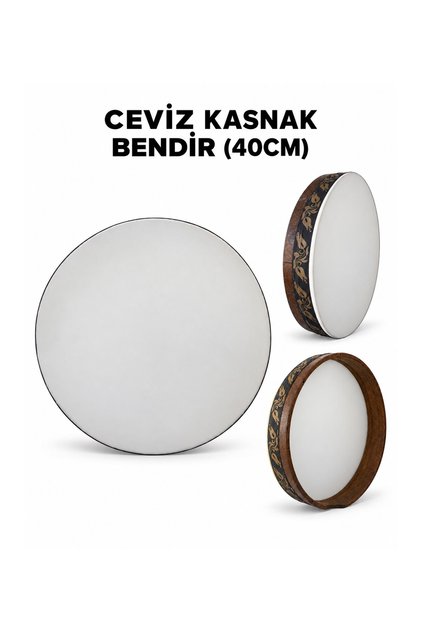Ceviz Kasnak Sentetik Deri Bendir 40 cm – Kılıf ve Alyan Hediyeli