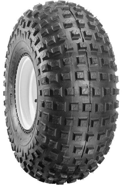 18x9.50-8 ATV Tire, Q-073 235/55-8 Tubeless 2PR Rear Off-Road Knobby Tyre for Quad Bike, All-Terrain Replacement, 8 Inch Rim, Black, 1 Piece