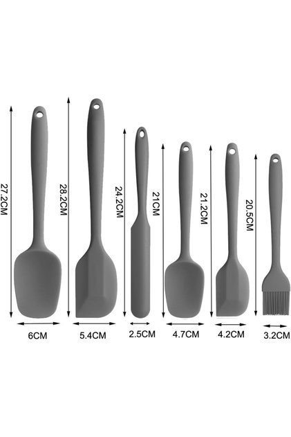 6-Piece Silicone Spatula Set for Cooking, High Heat Resistant, Bpa-Free Non-Stick Silicone Spatula Set for Baking, Cooking, and Mixing, with Strong Stainless Steel Core Design