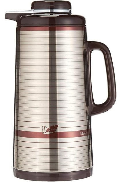 Original Vacuum Flask 1.0L Made in Japan, Stainless Steel CI.100SSSM Silver/Brown