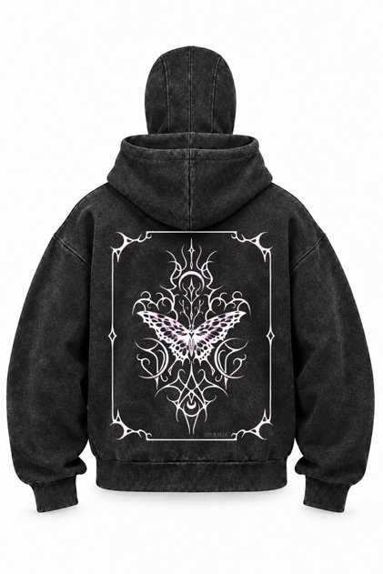 Snow Masked Ninja Unisex Sweatshirt Gothic Tribal Cardigan 3-Strand Thick Fleece
