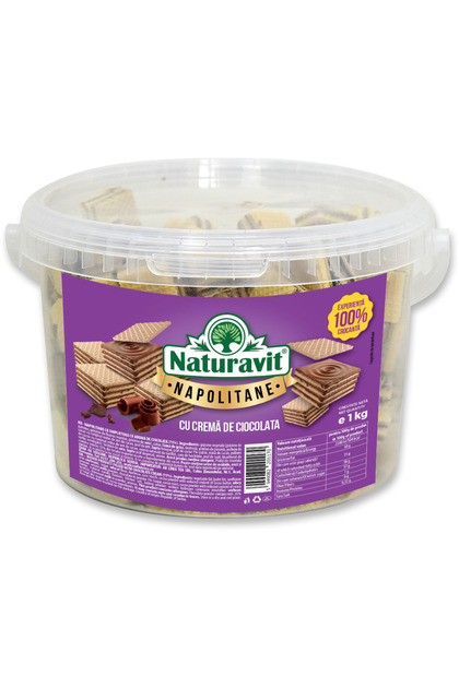 Napolitane Naturavit cu crema de ciocolata, 1Kg