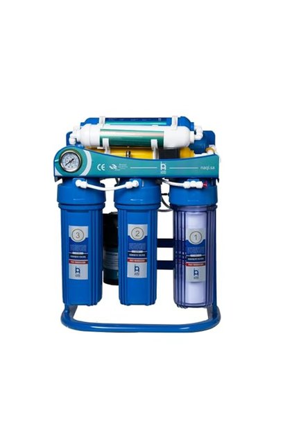 Naqi Water Filtration Device 7 Stages, Reverse Osmosis System at Home - Silver-Q