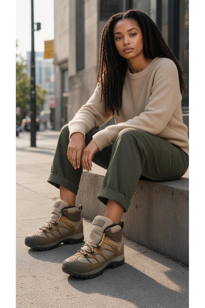 Non-Slip Sole Lace-Up Sneaker Snow Boots