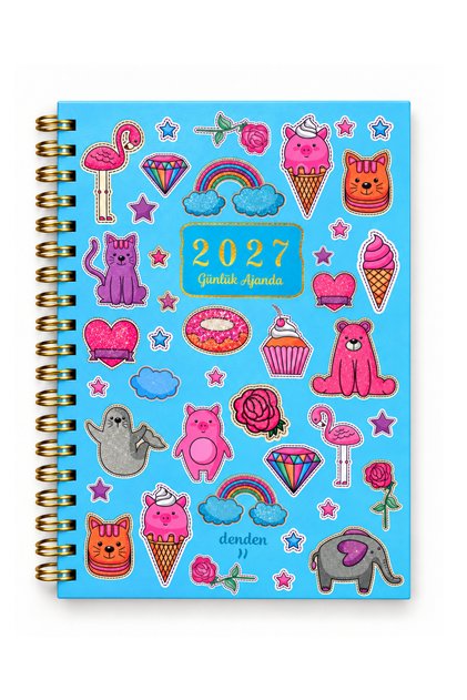 2027 Label 2. Serial Daily Spiral Agenda 17X24