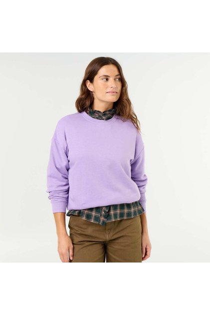 Plain French Terry Sweatshirt Purple