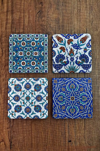 Natural Stone Coasters - Tile Motifs Coasters 10X10Cm Ai Stone Coasters 603