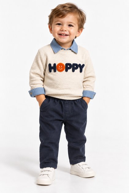Baby Boy Happy 3-Piece Suit Stylish Combination for Holidays