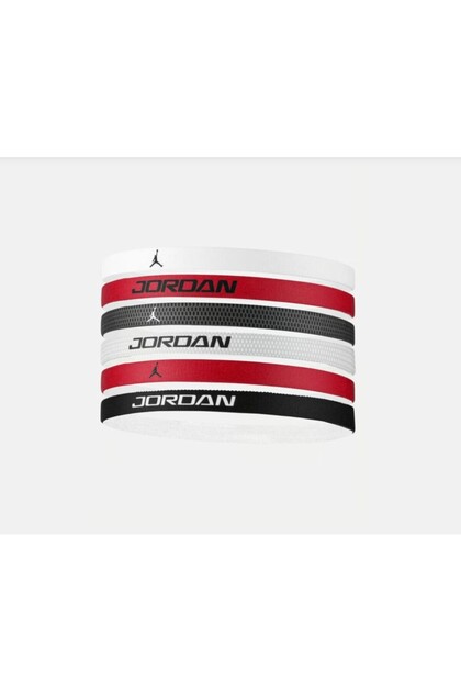 Jordan Elastic Sport Headbands 6 PK Printed 2.0 White GYM Red 6lı Unisex Saç Bandı J.101.6033.117.OS
